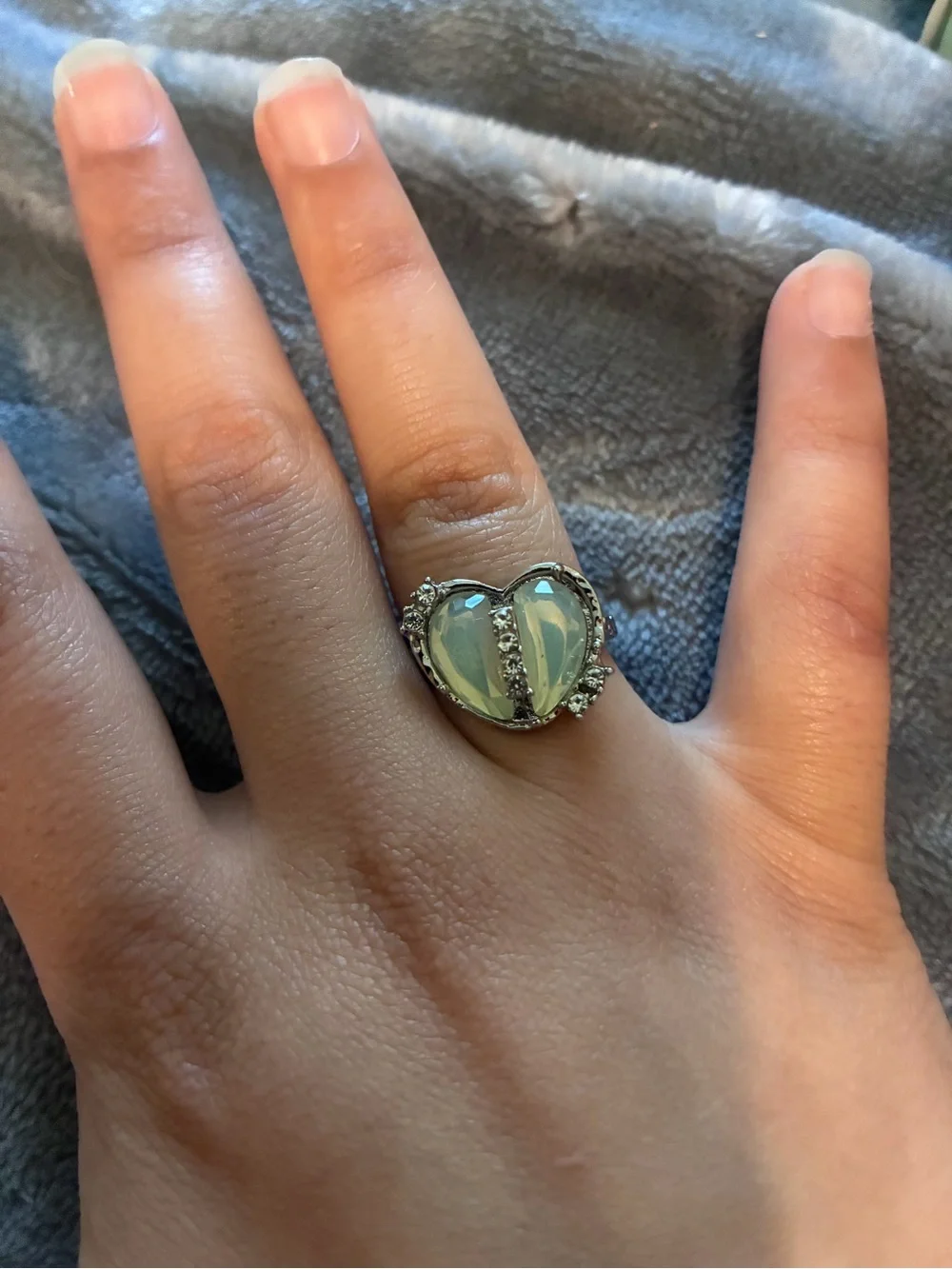 Y2K Aesthetic Split Heart Fashion Ring